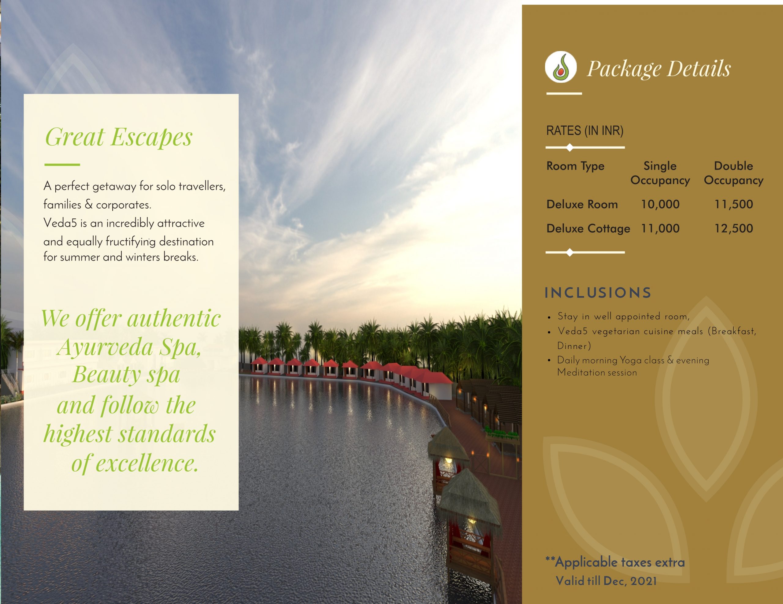 Veda5 Wellness Retreat and Spa in Arambol Goa India Hotel Resort for Vacation and Ayurveda Spa and Beauty Spa and Yoga