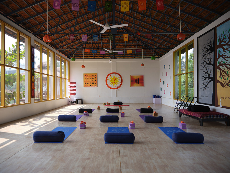 Yoga Hall - Best Ayurveda Yoga Wellness Retreat and Spa in Arambol North Goa India - Veda5