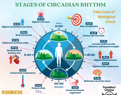 Take Care of Biological Clock - Stages of Circadian Rhythm by Veda5 Ayurveda and Yoga Wellness Retreats in Kerala Goa Rishikesh