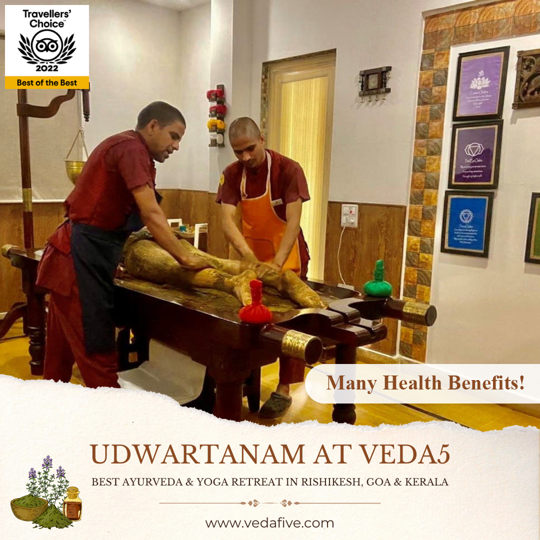 Udwartanam Treatment at The Best Ayurveda Panchakarma Yoga Retreat in Rishikesh Goa Kerala India - Veda5