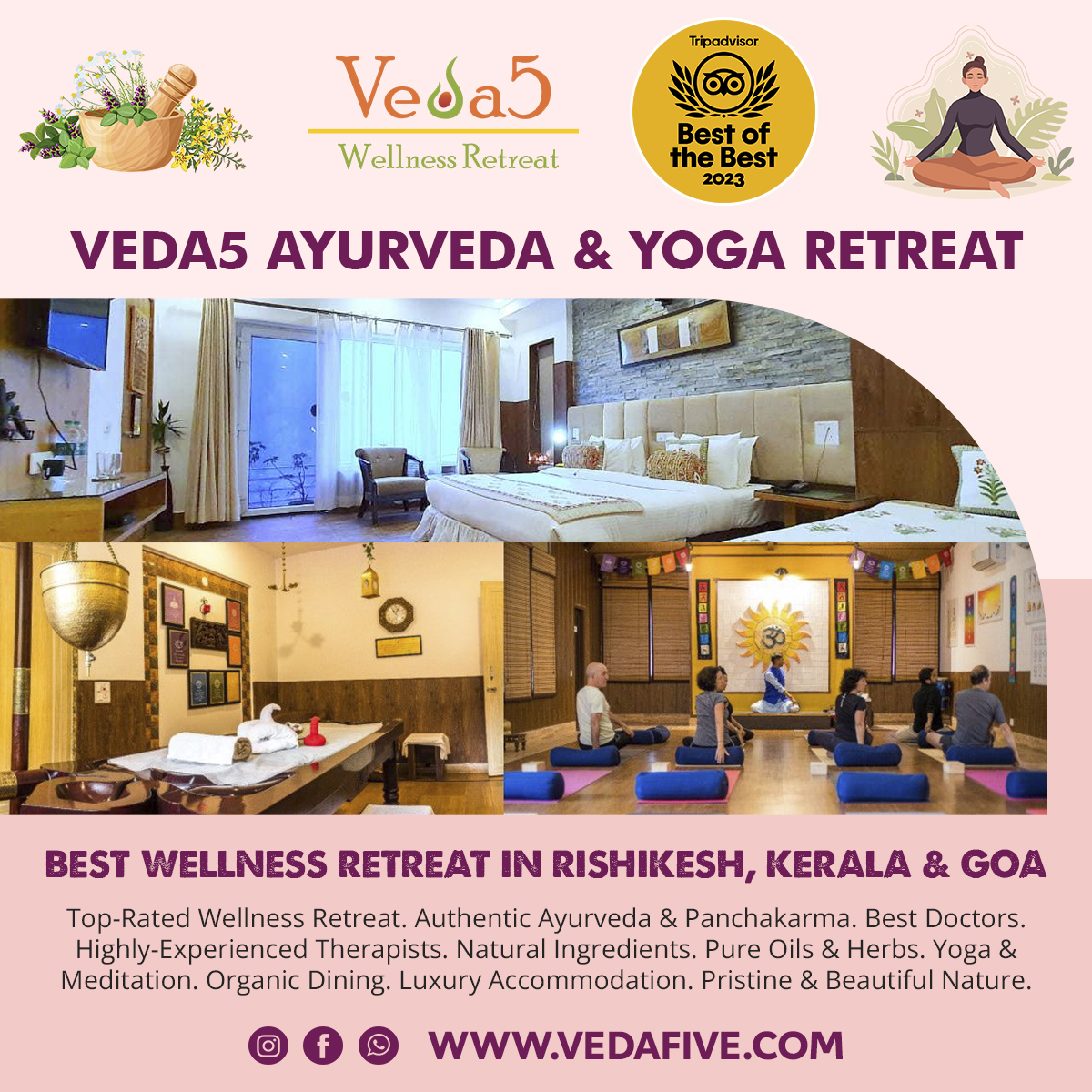 Ayurvedic Management of Alcoholism at Veda5 Rishikesh, Kerala & Goa, India