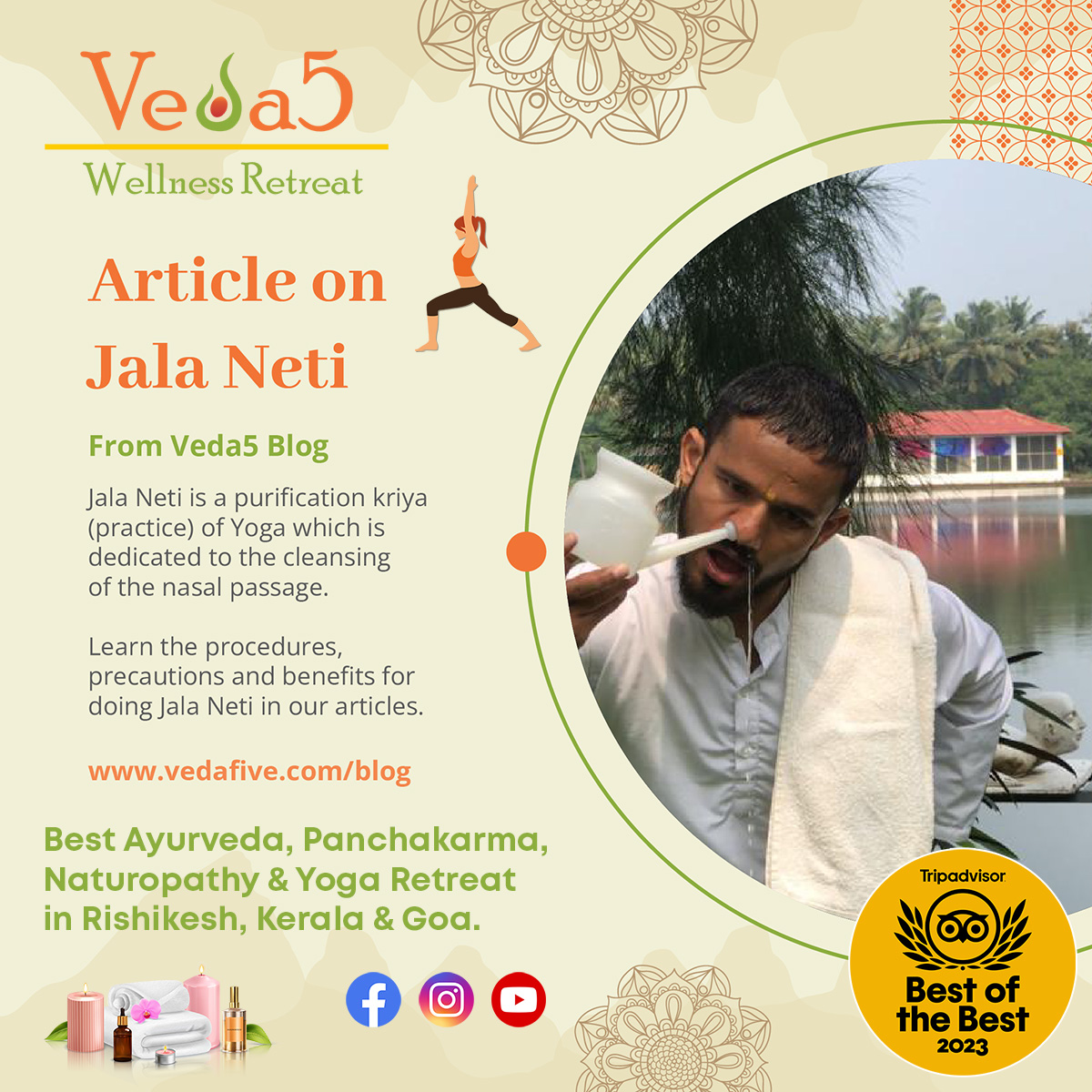 Jala Neti - Veda5 Ayurveda Yoga Retreat - Rishikesh Kerala Goa India