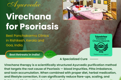 Virechana, a Panchakarma Treatment, for Psoriasis at Veda5 Ayurveda & Yoga Wellness Retreats in Rishikesh, Kerala & Goa, India