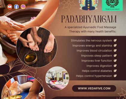 Padabhyangam - Ayurvedic Foot Massage Therapy at Veda5 Ayurveda & Yoga Wellness Retreats in Rishikesh, Kerala & Goa, India
