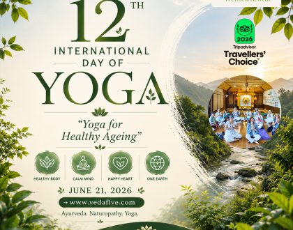 International Yoga Day 21 June 2026 - Veda5 Wellness Retreats in Rishikesh Goa Kerala India - Ayurveda Panchakarma Naturopathy Yoga for Healthy Ageing